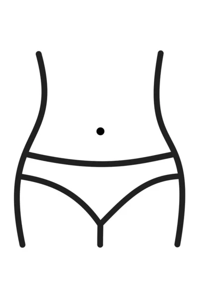 Woman Waist Waistline Weight Loss Icon Girl Fit Body Logo — Stock Photo, Image