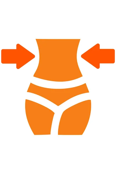 Dámský Pas Pas Hubnutí Ikona Girl Fit Body Icon Female — Stock fotografie