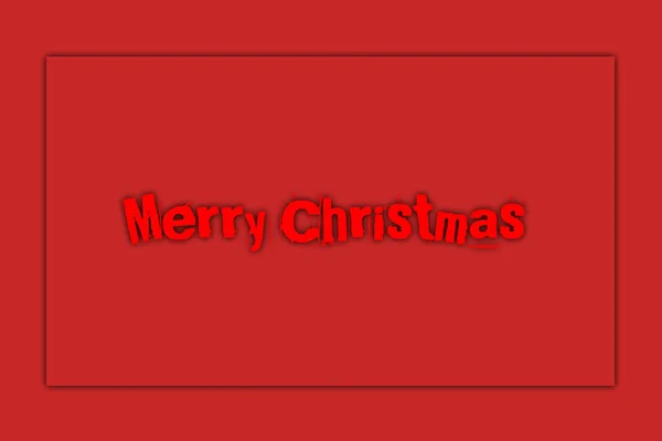 Red Color Merry Christmas Text Letter Stylish Font Red Background — 스톡 사진