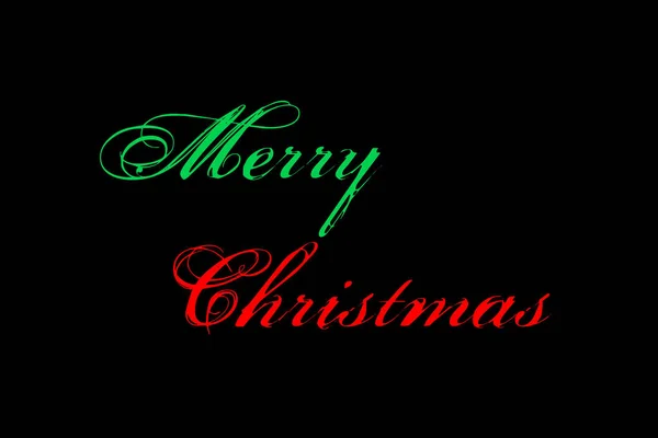 Merry Christmas Text Letter Stylish Font Green Red Color Black — 스톡 사진