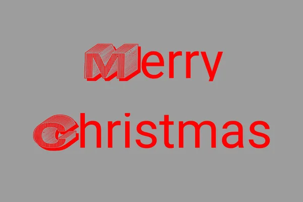 Merry Christmas Text Letter Stylish Font White Color Black Background — 스톡 사진