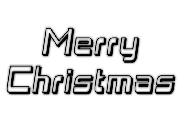 Merry Christmas Stylish Γραμματοσειρά Γράμμα Γράμμα Γράμμα Μαύρο Κείμενο Λευκό — Φωτογραφία Αρχείου