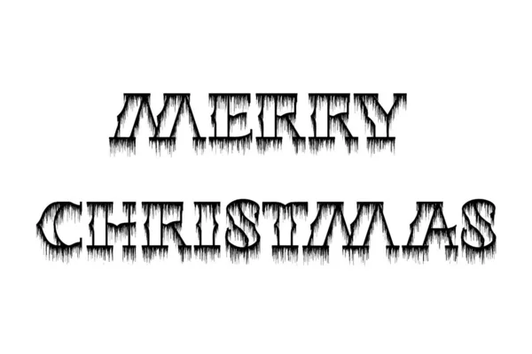 Merry Christmas Stylish Font Text Letter Lettering Typography Black Text — 스톡 사진