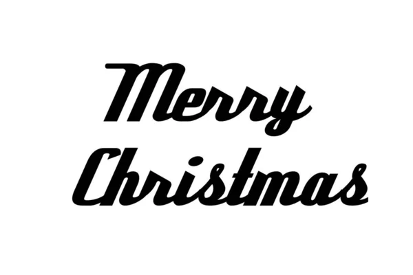 Een Vrolijk Kerstfeest Stijlvol Lettertype Tekst Brief Lettering Typografie Zwarte — Stockfoto