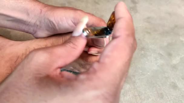 足の親指の切断 足の爪の切断 — ストック動画