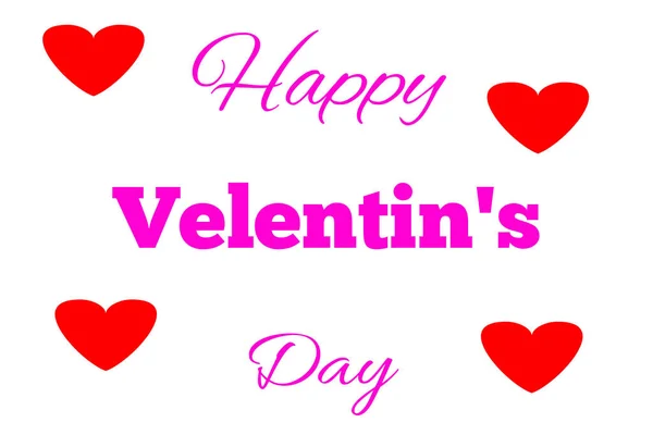 Happy Valentines Day Calligrafia Testo Cuore Pattern Letter Stylish Font — Foto Stock