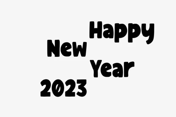 2023 Feliz Año Nuevo Número Texto Cartas Escritura Mano Del — Foto de Stock
