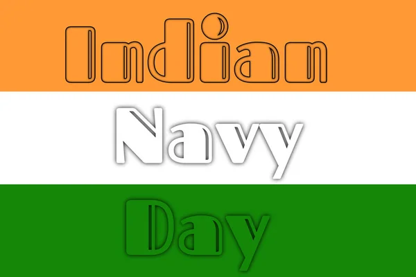 Une Heureuse Journée Marine Indienne Lettre Texte Polices Élégantes Fond — Photo