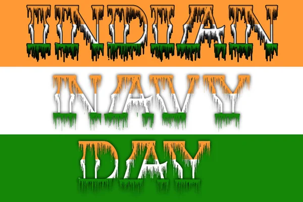 Happy Indian Navy Day Text Letter Stylish Font Háttér Tapéta — Stock Fotó