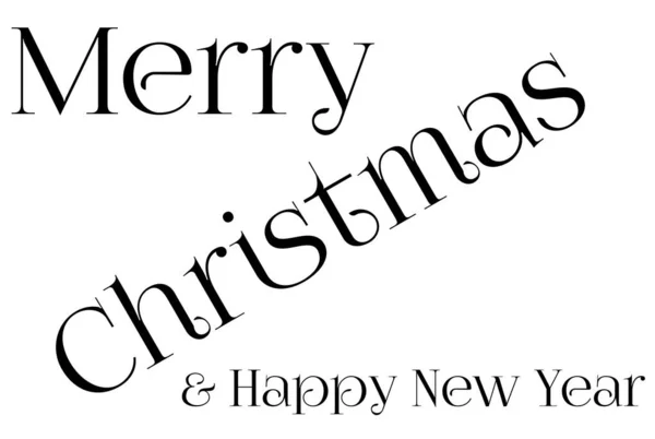 Feliz Natal Feliz Ano Novo Texto Carta Fonte Elegante Fundo — Fotografia de Stock