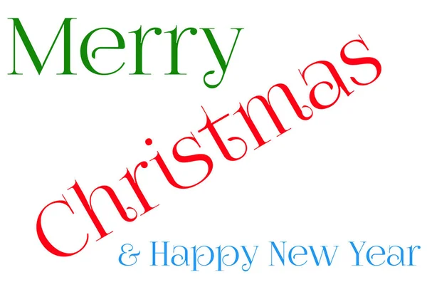 Merry Christmas Happy New Year Text Letter Stylish Font Background — 스톡 사진