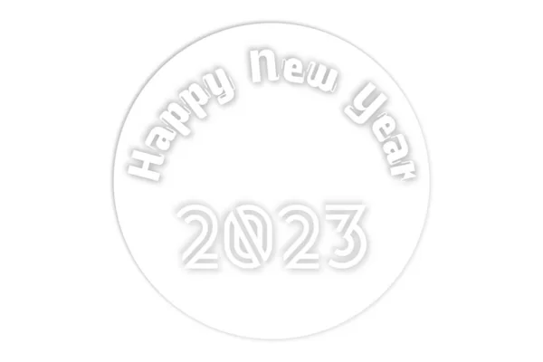 Ein Frohes Neues Jahr Text Brief Stilvolle Schrift 2023 Illustration — Stockfoto