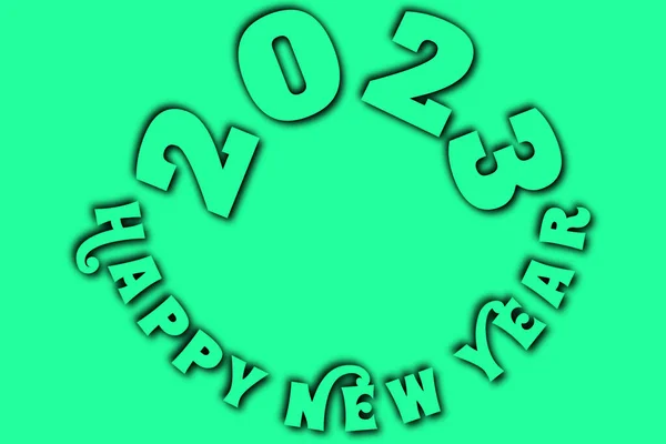 Szczęśliwego Nowego Roku Tekst List Stylowy Czcionka 2023 Ilustracja Tło — Zdjęcie stockowe