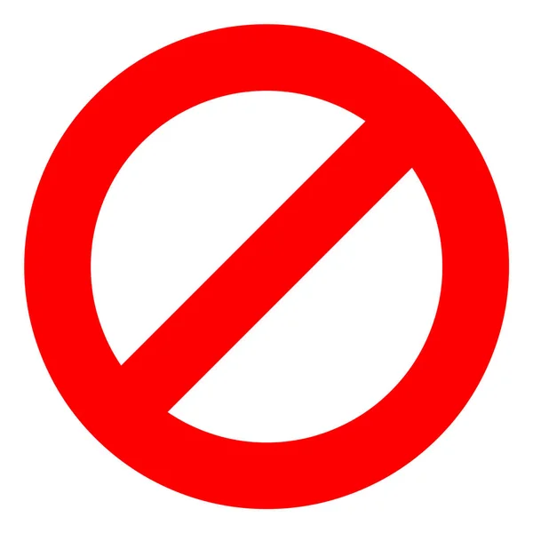 Nenhum Perigo Proibido Proibição Interrupção Advertência Risco Proibido Restrição Ícone — Fotografia de Stock
