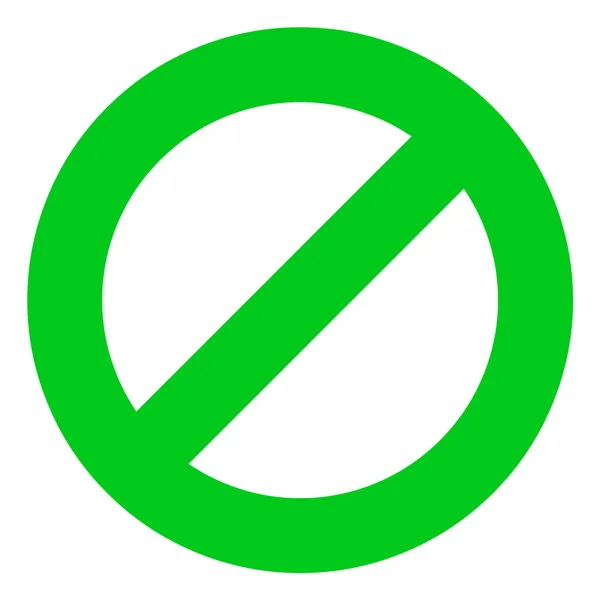 禁止されている危険禁止されている危険禁止されている危険禁止されている危険アイコンシンボル歌うサークル形状緑の色 — ストック写真