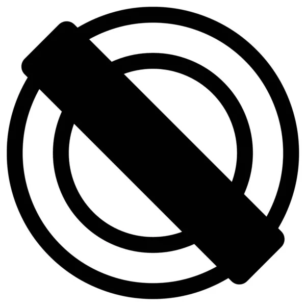 Символическая Фигура Знака Круглого Логотипа Стиле Силуэта Запретная Зона Предупреждения — стоковое фото