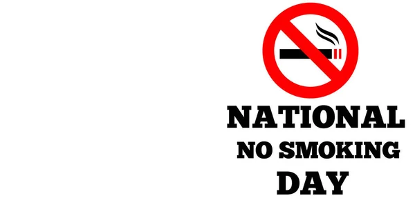 A National No Smoking Day Icon Symbol Sign, Do Not Smoking Cigarette Notice Massage Letter Stylish Font Text