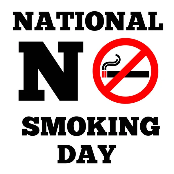Ένα Εθνικό Σύμβολο Σύμβολο Εικονίδιο Ημέρας Καπνιζόντων Μην Καπνίζοντες Ειδοποίηση — Φωτογραφία Αρχείου