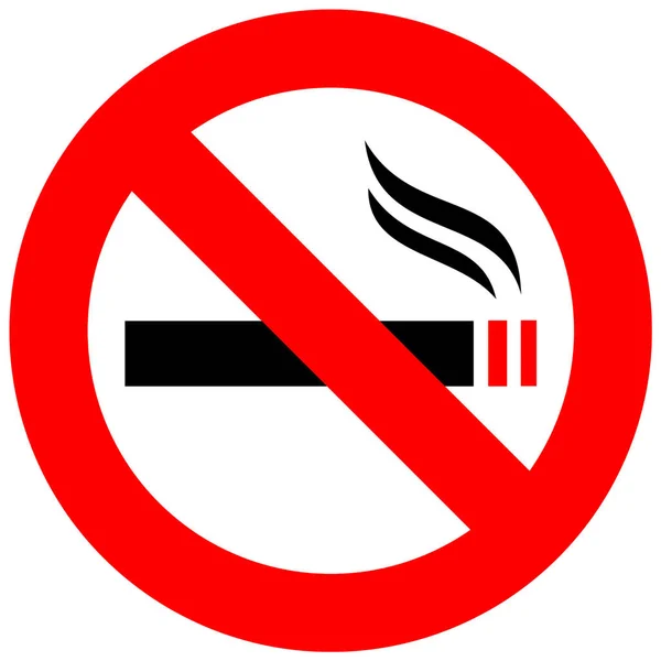Sinal Símbolo Ícone Não Fumar Não Fumar Cigarro Aviso Massagem — Fotografia de Stock