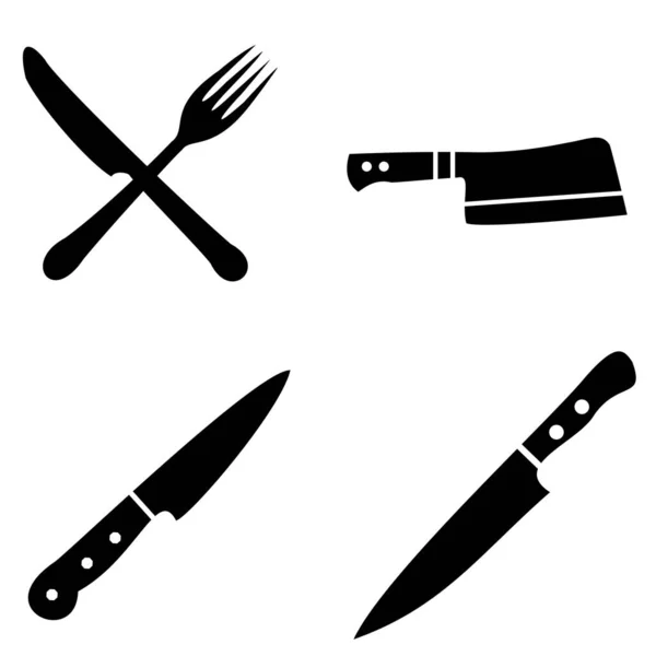 Силуетний Стиль Ножа Значок Символ Знак Логотип Форма Ілюстрація Фото — стокове фото
