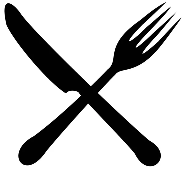 Символ Символа Знак Символа Ножа Силуэта — стоковое фото