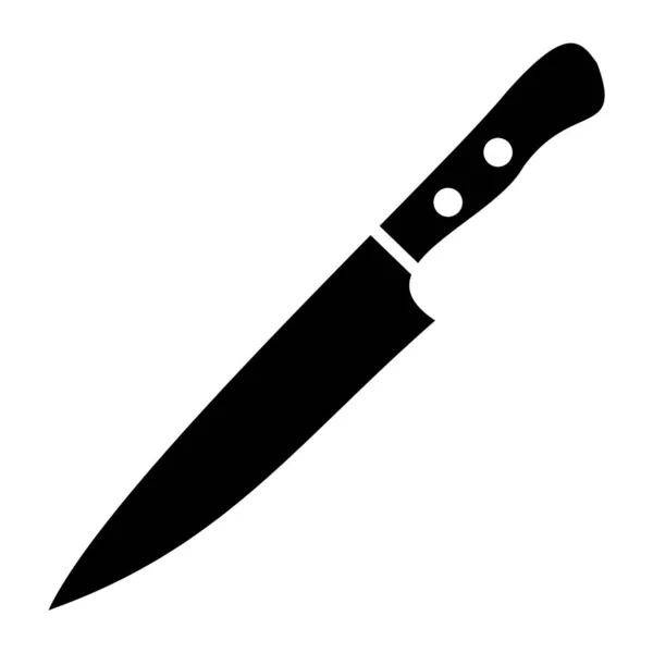 Silueta Styl Nůž Ikona Symbol Podepsat Logo Obrazec Obrázek — Stock fotografie