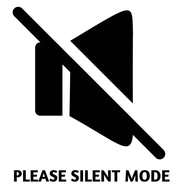 Een Silhouet Stijl Stille Please Icon Symbool Houd Silent Sign — Stockfoto