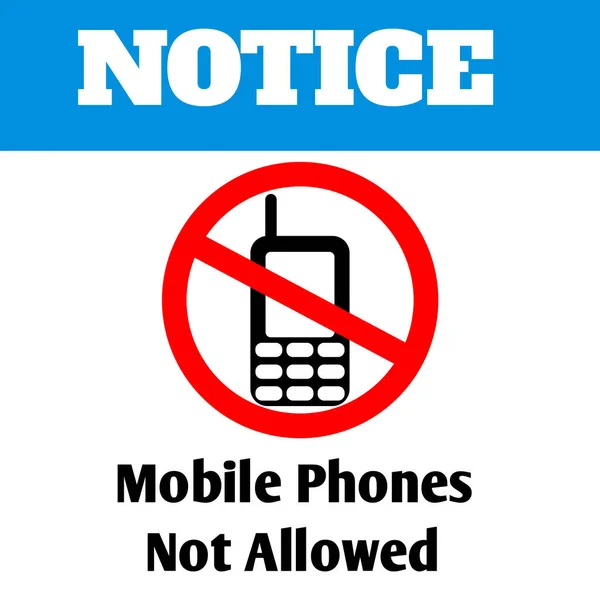 A Mobile Phones Not Allowed Notice Massage Icon Symbol Sing Logo With White Background