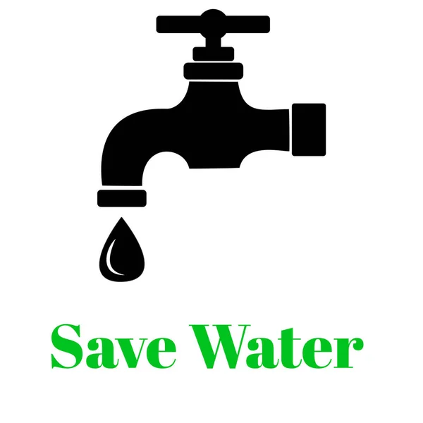 A Save Water Sign Logo Graphic Design Illustration Silhouette Style Icon