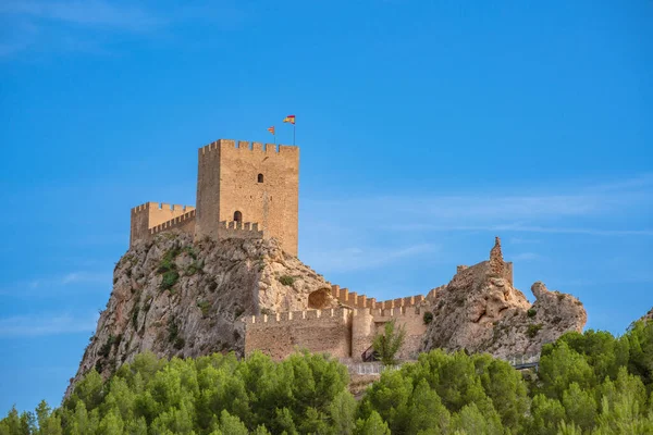 Middelalderens Andalusslott Toppen Stein Sax Spania – stockfoto
