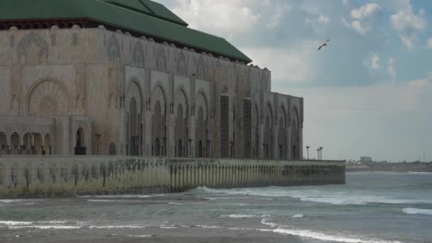 Templo Islâmico Mesquita Hassan Casablanca Marrocos — Vídeo de Stock