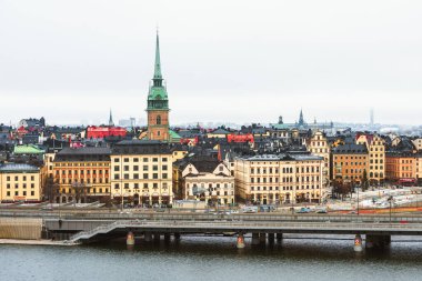 Stockholm, Sweden. January 22, 2023. Panoramic view of Gamla Stan