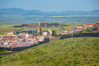 Portekiz 'deki Elvas Kalesi manzarası
