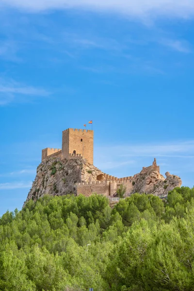 Kastil Sax Benteng Abad Pertengahan Puncak Gunung Provinsi Alicante Valencia — Stok Foto
