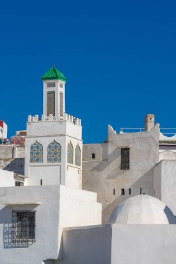 Eski Tetouan Medine, Fas, Kuzey Afrika 'daki beyaz binalar