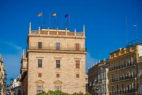 Valencia City Espagne Vue Palau Generalitat Valenciana Dans Quartier Ciutat Images De Stock Libres De Droits