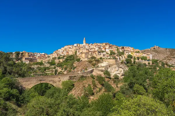 Vue Panoramique Bocairent Une Belle Ville Pittoresque Communauté Valencienne Espagne Image En Vente