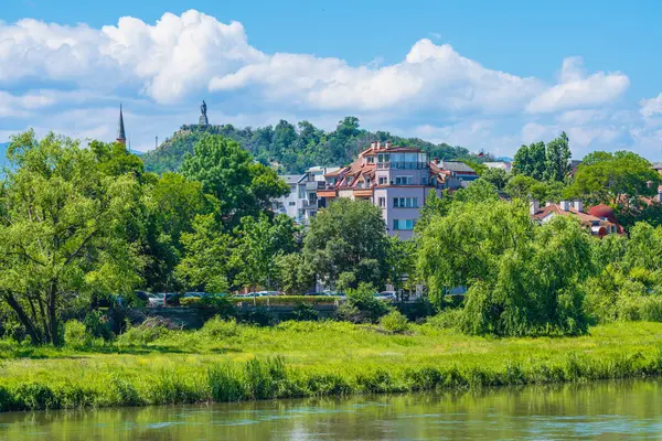 stock image Scenic View of a City by a River, Plovdiv, Bulgaria