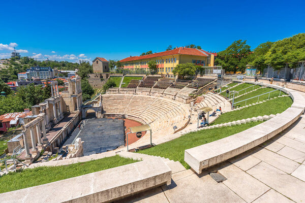 Ancient Theatre of Philippopolis, a Historical Landmark in Plovdiv, Bulgaria