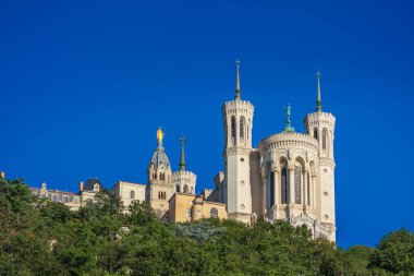 Notre-Dame De Fourviere Bazilikası, Lyon, Fransa Açık Bir Gün