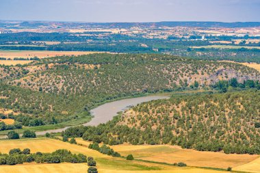 Soria Eyaleti, İspanya 'da Douro Nehri' nin Manzarası