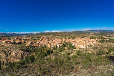 Teruel 'deki Rubielos de Mora Panoramik Manzarası, İspanya' nın en güzel şehirlerinden biridir.
