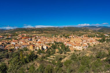 Teruel 'deki Rubielos de Mora Panoramik Manzarası, İspanya' nın en güzel şehirlerinden biridir.