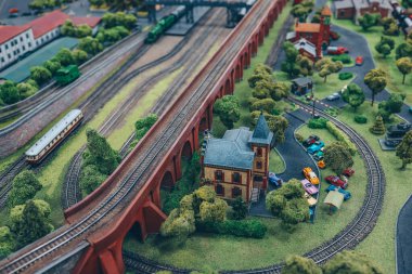 Şehrin minyatür bir düzeni. Mimari şehir modeli.