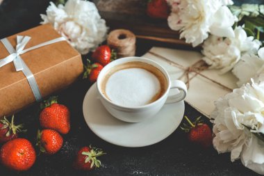 Yaz kompozisyonu üst görünüm, arkaplan.