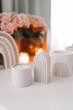 Mumlar yanan rahat ev iç dekor