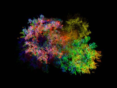 Soyut arkaplan çizimi, modern hipster fütüristik fraktal alev grafiği, renkli sürreal poster, afiş