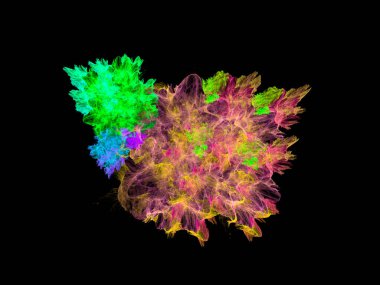 Soyut arkaplan çizimi, modern hipster fütüristik fraktal alev grafiği, renkli sürreal poster, afiş