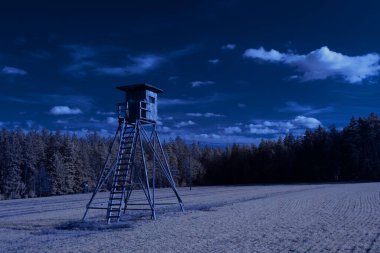 infrared photography - ir photo of landscape under sky with clouds - the art of our world in the infrared spectrum