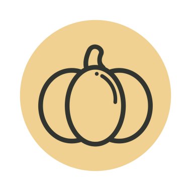 cartoon pumpkin vector image outline icon